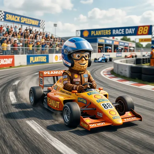 Peanut Racecar Driver: Fun and Unique Art
