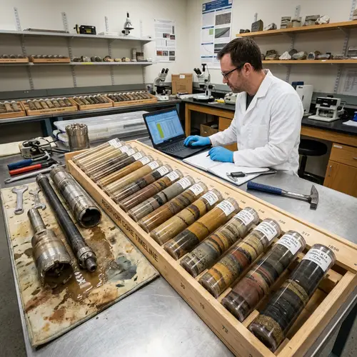 Core Samples Extracted from Reservoir - Geological Insights