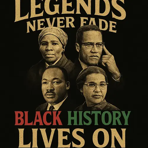Legends Never Fade: Black Icons Portrait Collage