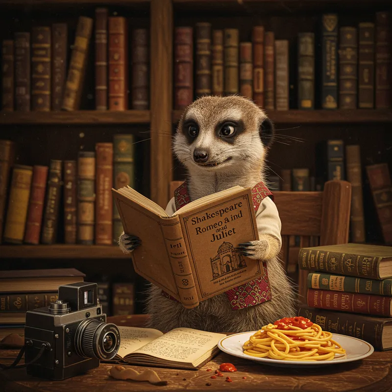 Meerkat's Affection for Italian Brain Rot & Shakespeare