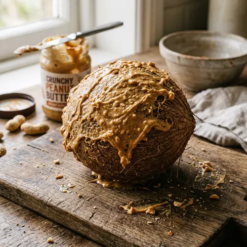 Coconut Covered in Peanut Butter - A Unique Treat