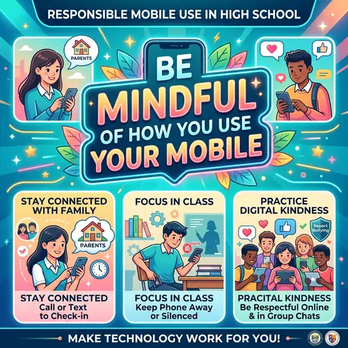Responsible Mobile Phone Use in High School - Be Mindful of Your Usage