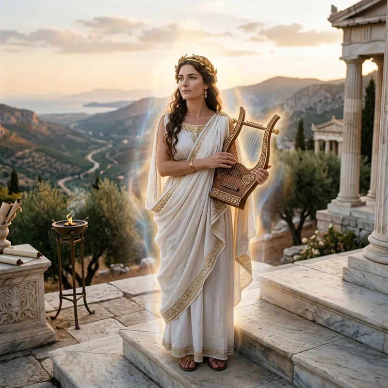 Realistic Image of Muse Calliope with Lyre | Epic Poetry Muse