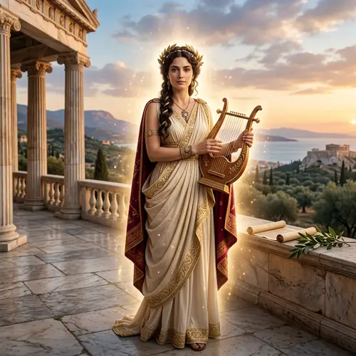 Calliope, Muse of Epic Poetry | Serene & Majestic Depiction