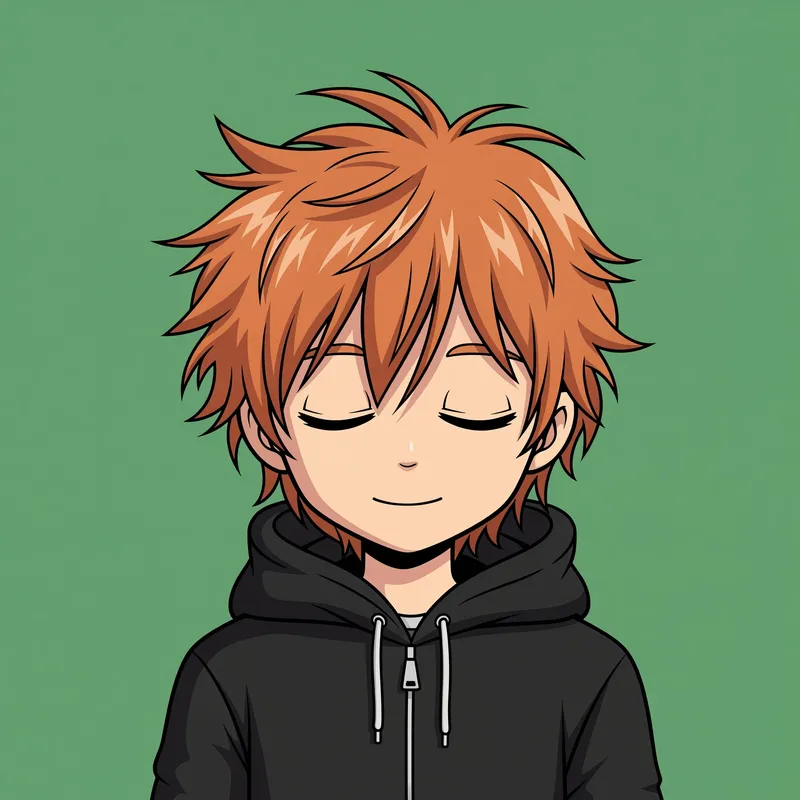 Charming Cartoon Character on Green Background