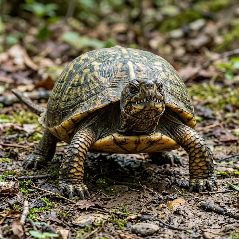Angry Tortoise with Fierce Expression