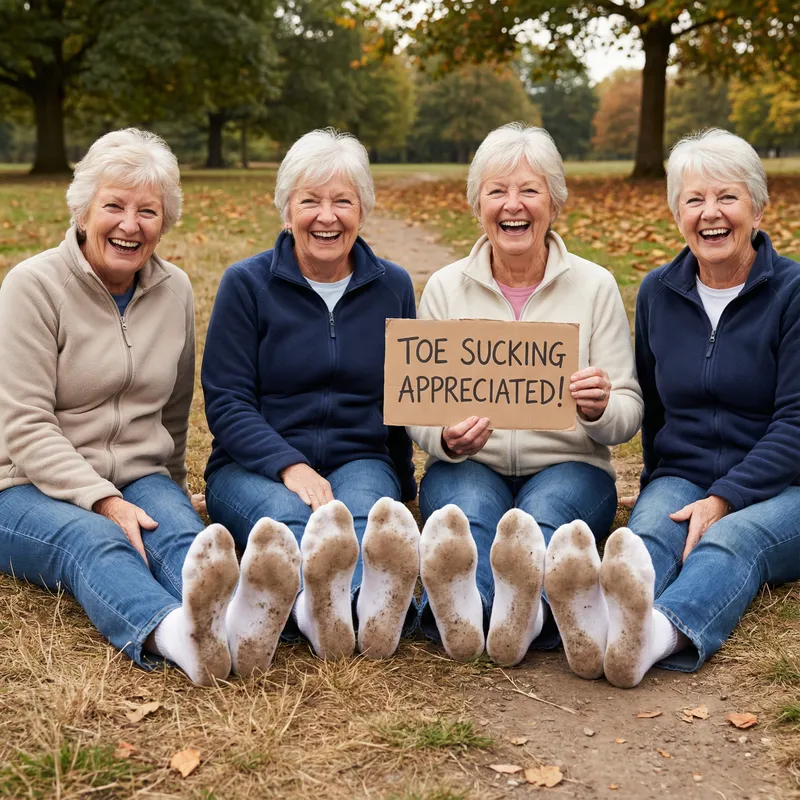 Playful Moments: Older Women Enjoying Life's Simple Joys