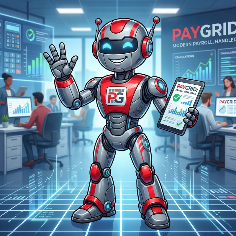 PayGrid Payroll Mascot Design