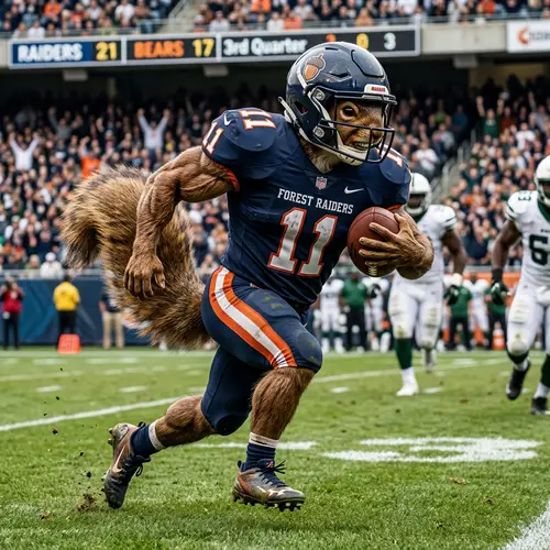Muscular Squirrel Playing Football - Jersey #11