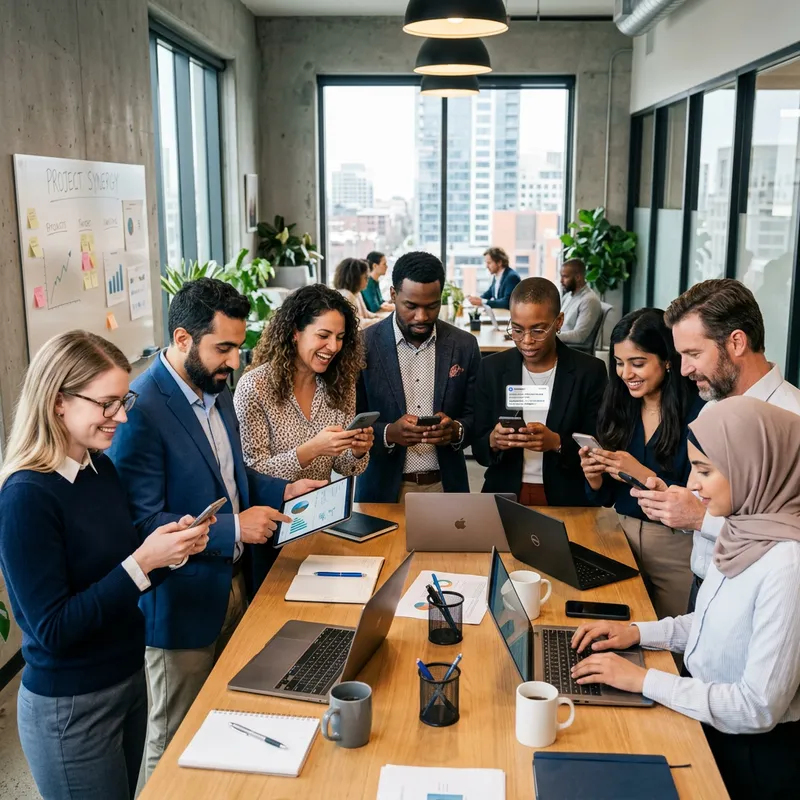 Diverse Workplace Mobile Device Usage