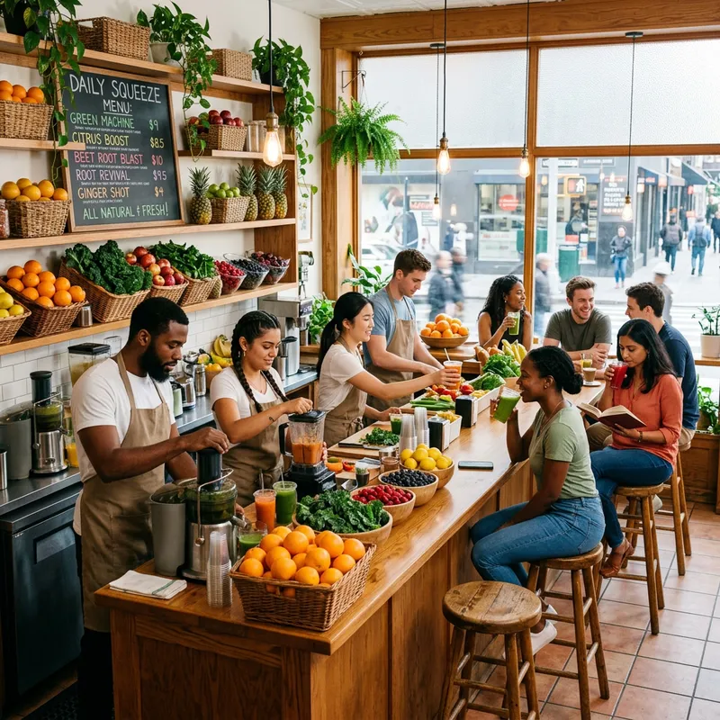 Fresh Juice Bar in the Heart of the City Fresh Juice Bar in the Heart of the City