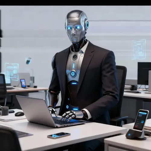 AI Robot in Office: Digital Tasks & Workflow