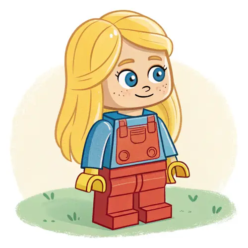 Lego Image of a Blonde Boy with Blue Eyes