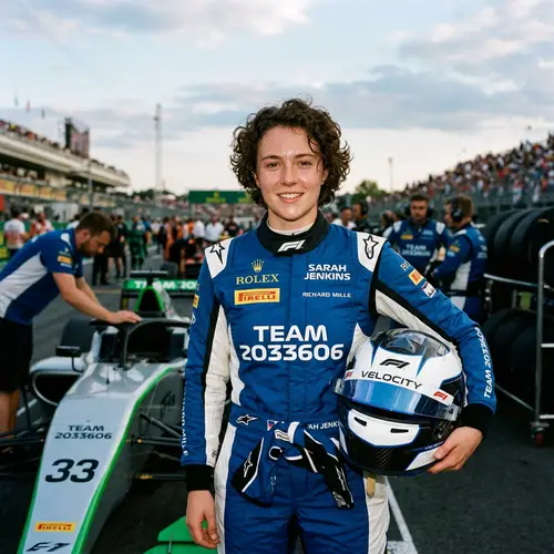 Female Formula One Racer Generator Image