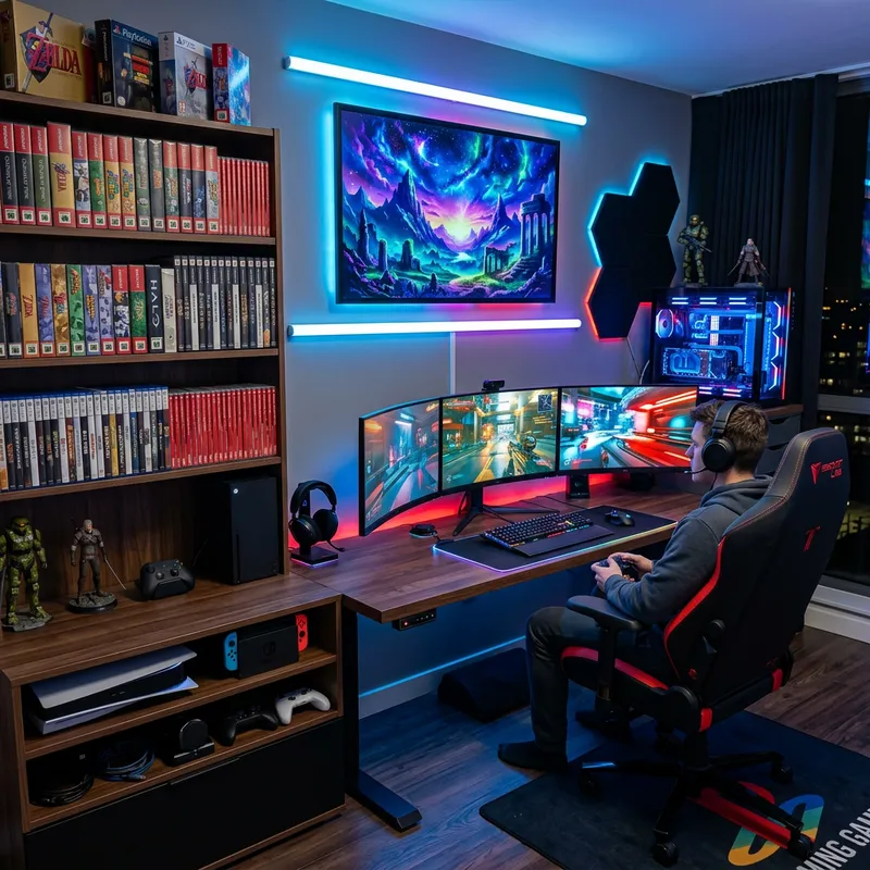 Ultimate Gaming Room Setup with RGB Lighting | Video Game Oasis