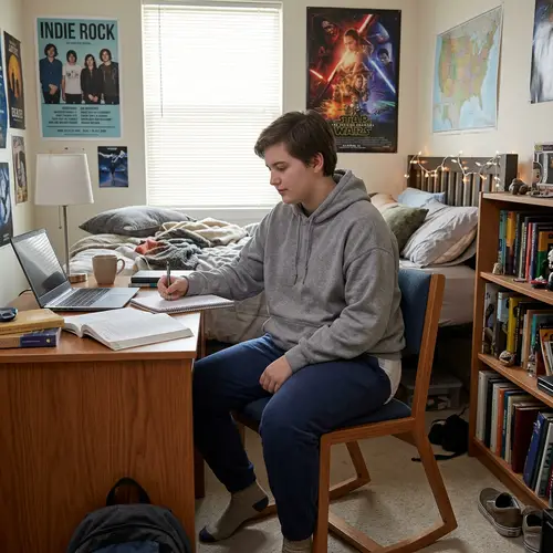 Teenage Individual in Comfortable Casual Wear | Health Conditions Implicitly Indicated