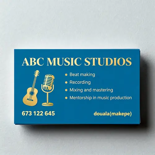 Elegant Business Card Design for ABC Music Studio