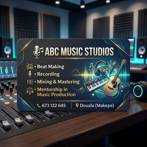 Elegant Business Card Design for ABC Music Studio