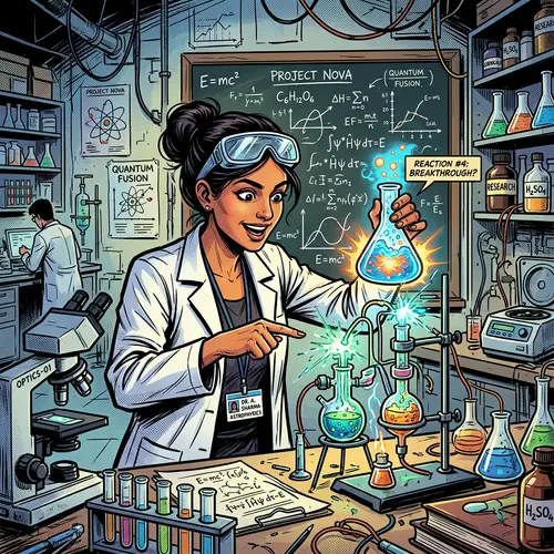 Professor in Laboratory: Comic Book Style Inspiration