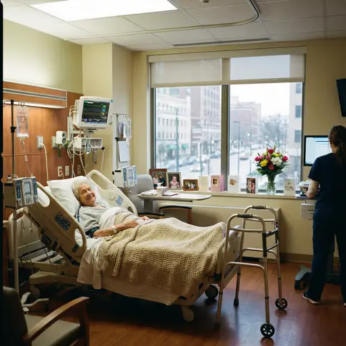 Comfortable Patient Room in a Hospital