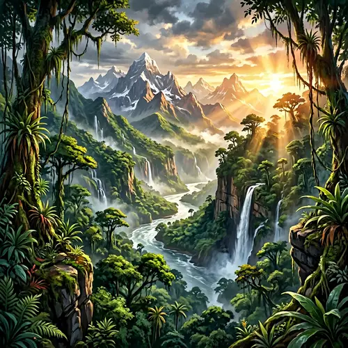 Epic Jungle Landscape Concept Art | Inspiring Rainforest Scene