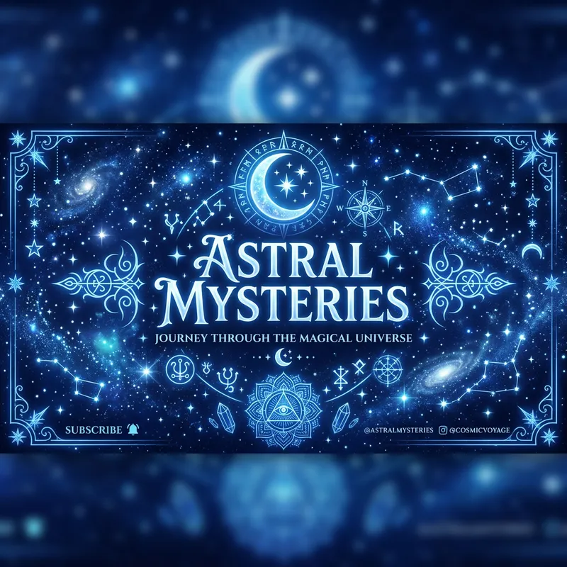 Magical Blue Aesthetic YouTube Banner Design
