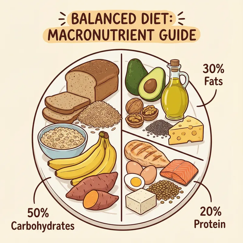 Illustration of a Balanced Diet Plate