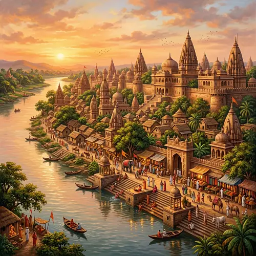 Ancient City of Ayodhya, India: Temples, Palaces & Marketplace