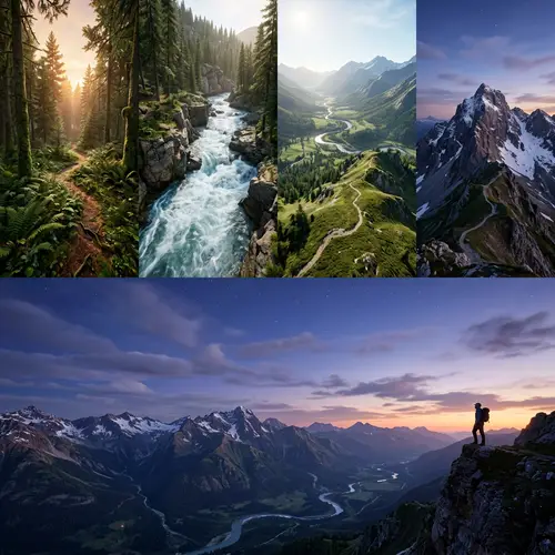 Immersive 3D Landscape TikTok Video | Sunrise to Sunset Journey