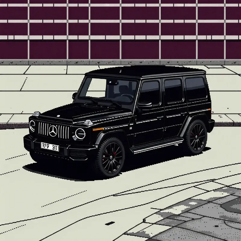 Top View Pixel Art Black G-Class Top View Pixel Art Black G-Class