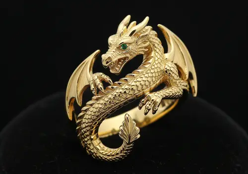 3D Dragon Ring Design for Gold Casting