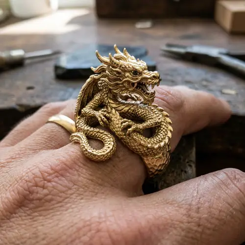 3D Dragon Ring Design for Gold Casting