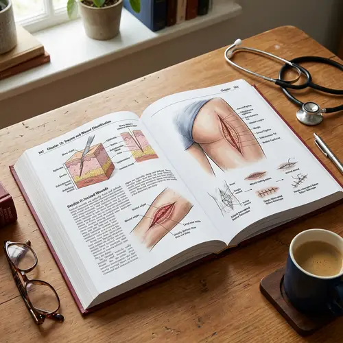 Anatomy Textbook Illustration: Trauma & Incised Wounds Details