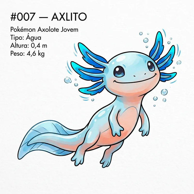 Axlito: The Friendly Water Fakemon Concept Art