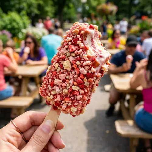 Delicious Strawberry Shortcake Crunchies Ice Cream Bar