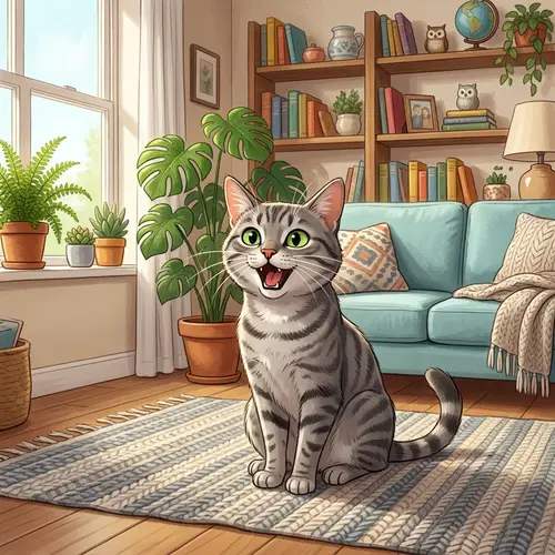 Charming Animated Cat Communication Sequence