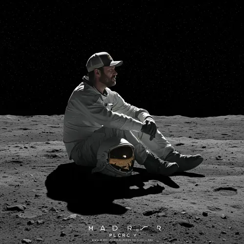 Album Cover: Man with Cap Sitting on the Moon