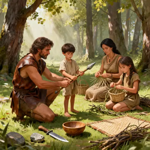 Peaceful Forest Family Gathering | Cooking & Learning