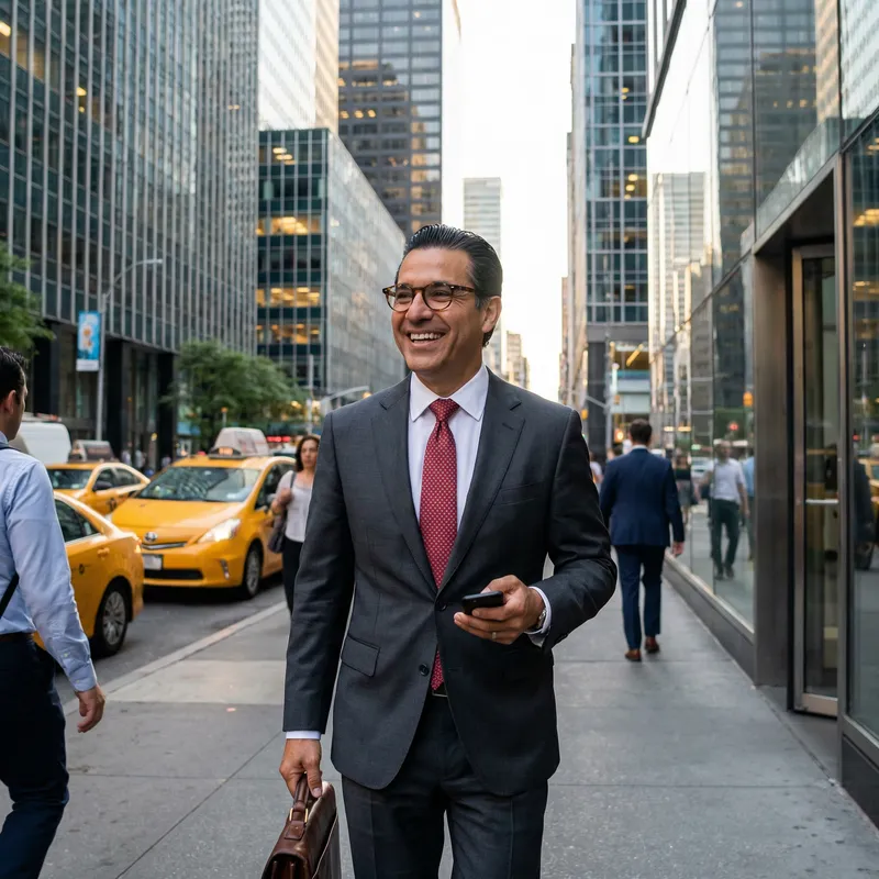 Successful Hispanic Man in Stylish Suit - Conquering the World