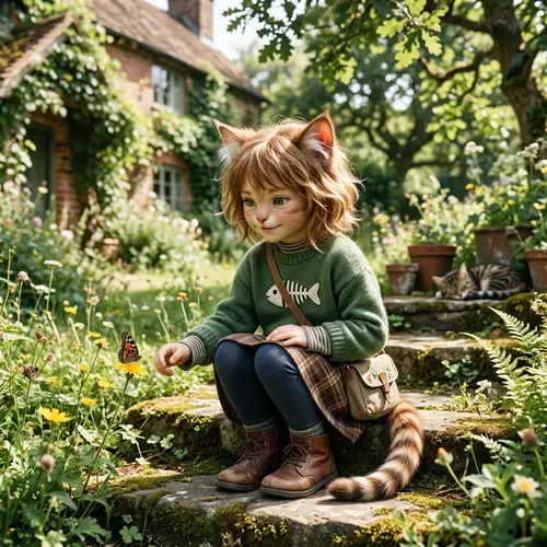 Charming Cat Girl: The Enchanting Humanoid Feline