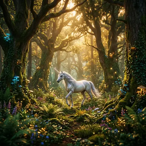 Mystical Forest & Magical Unicorn | Dreamy Fantasy Scene