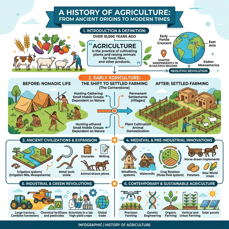 History of Agriculture Infographic: Over 10,000 Years of Cultivation