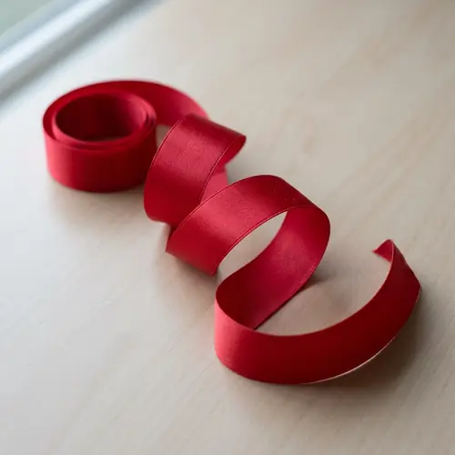 Vibrant Red Silk Ribbon | Fine Quality & Neat Edges
