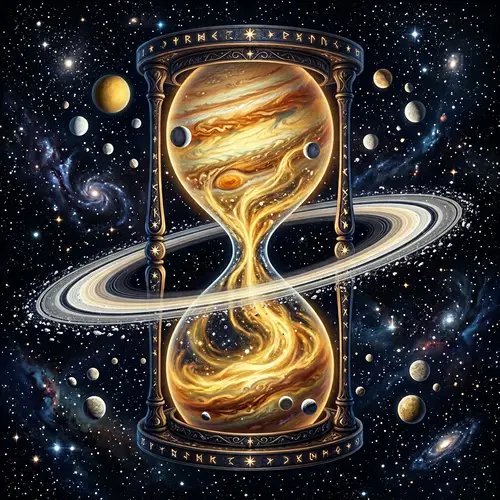 Saturn as an Hourglass: A Celestial Marvel