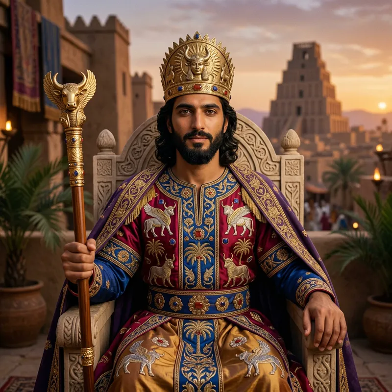 Babylonian Prince in King's Suit | Royal Attire & Exquisite Details