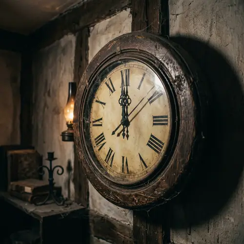 Eerie Vintage Clock - The Witching Hour Timepiece