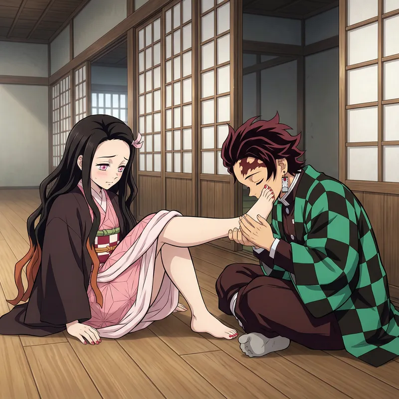 Kamado Nezuko & Tanjiro Art - Demon Slayer Masterpiece