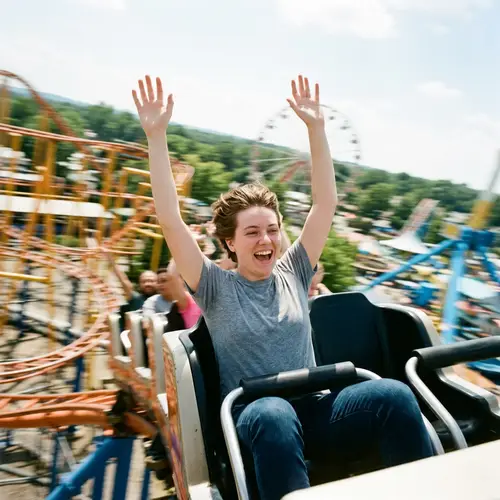Thrilling Amusement Park Ride Experience