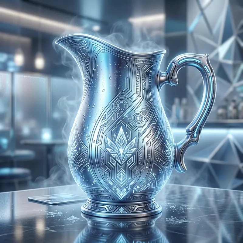 Cool Pitcher Design | Futuristic Patterns & Metallic Sheen