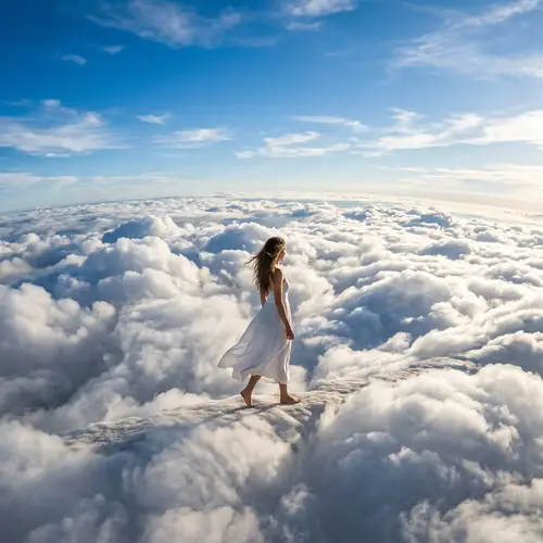 Sky with Figure Among Clouds - Kimberly Jeworutzki